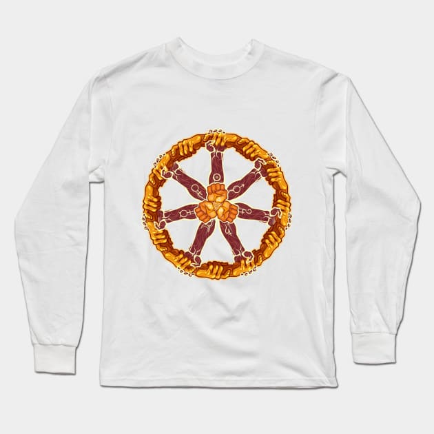 The Wheel Long Sleeve T-Shirt by Nightgrowler